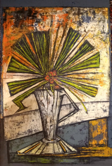 Pintura intitulada "bouquet de mars 2024" por Frédérique Manley, Obras de arte originais, Óleo
