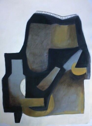 Peinture intitulée "vol gris" par Frédérique Manley, Œuvre d'art originale, Gouache