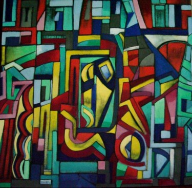 Painting titled "28 mars 2010" by Frédérique Manley, Original Artwork, Oil