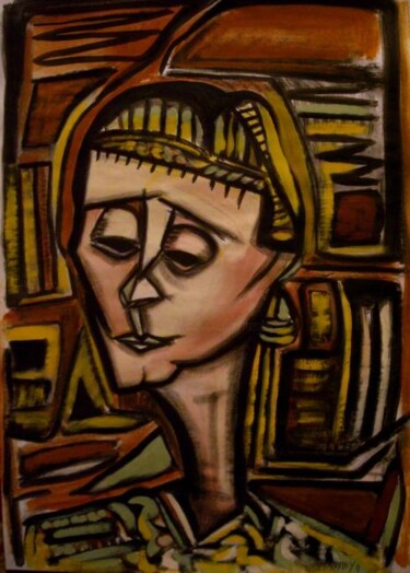 Painting titled "satisfaction" by Frédérique Manley, Original Artwork