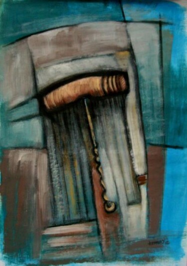 Peinture intitulée ""l'arme absolue"" par Frédérique Manley, Œuvre d'art originale, Huile