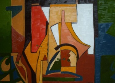 Malerei mit dem Titel "14 AVRIL 2012" von Frédérique Manley, Original-Kunstwerk, Öl