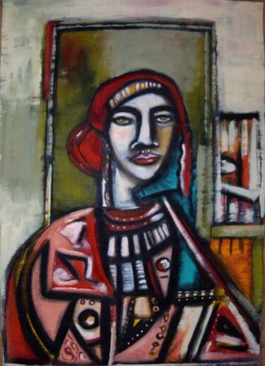 Peinture intitulée ""rêverie d'Alger"" par Frédérique Manley, Œuvre d'art originale, Huile