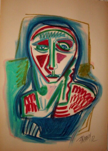 Drawing titled ""esquisse"" by Frédérique Manley, Original Artwork, Pastel