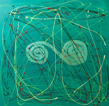 Peinture intitulée "Dualité ambigüe" par Frédérique Mosimann, Œuvre d'art originale, Acrylique