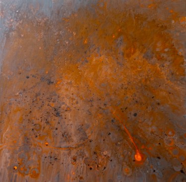 Peinture intitulée "Feu de Mars" par Frédérique Mosimann, Œuvre d'art originale, Acrylique