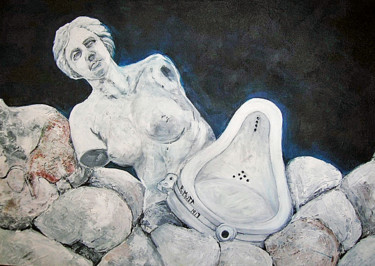 Картина под названием "Destruction ( limbe…" - Frédérique Huet, Подлинное произведение искусства, Акрил