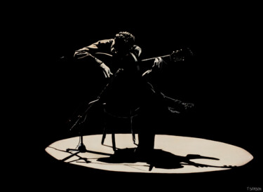 "Guitariste" başlıklı Tablo Frédérique Sanson tarafından, Orijinal sanat, Akrilik Alüminyum üzerine monte edilmiş