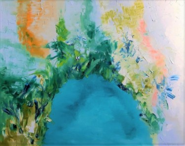 Painting titled "MIROIR" by Frederique Cantais, Original Artwork