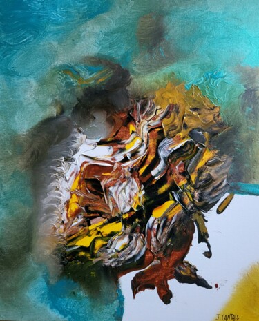 Schilderij getiteld "LEGENDE" door Frederique Cantais, Origineel Kunstwerk, Acryl