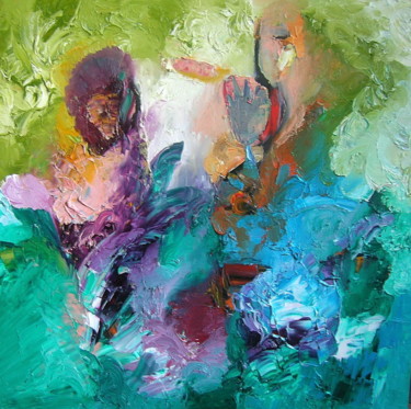 Painting titled "MELODIE FLORALE" by Frederique Cantais, Original Artwork