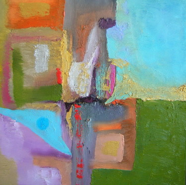 Painting titled "COMPOSITION ABSTRAI…" by Frederique Cantais, Original Artwork, Oil
