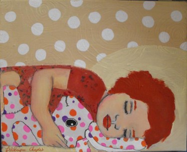 Peinture intitulée "la sieste" par Frederique Chaplet, Œuvre d'art originale