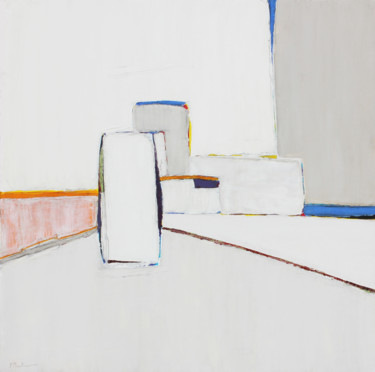 Peinture intitulée "abstrait-clair" par Frédérique Marteau, Œuvre d'art originale, Huile