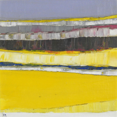 Peinture intitulée "Horizons jaune" par Frédérique Marteau, Œuvre d'art originale, Huile