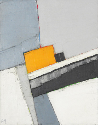 Pintura titulada "Abstraction grise II" por Frédérique Marteau, Obra de arte original, Oleo