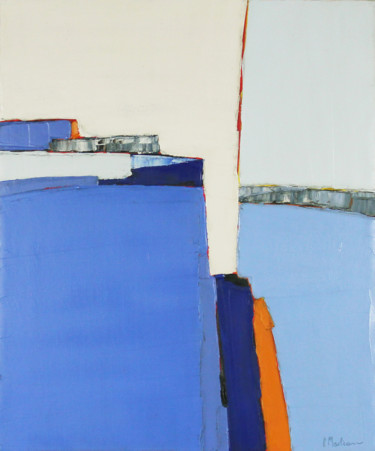 Картина под названием "Source  bleue" - Frédérique Marteau, Подлинное произведение искусства, Масло