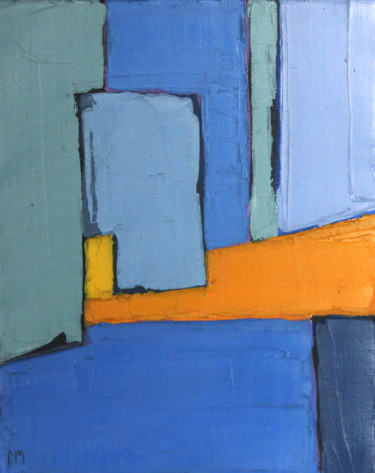 Peinture intitulée "Abstraction C" par Frédérique Marteau, Œuvre d'art originale, Huile