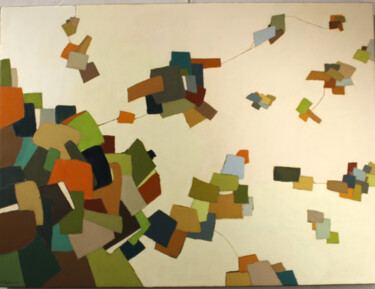 Peinture intitulée "Feuillage 3" par Frédérique Marteau, Œuvre d'art originale, Huile