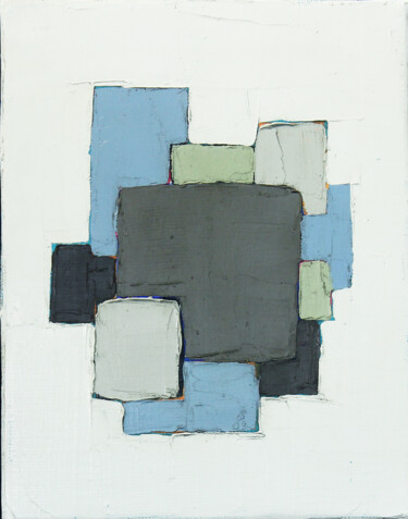 Картина под названием "Composition 4" - Frédérique Marteau, Подлинное произведение искусства, Масло