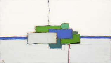Malarstwo zatytułowany „Espaces 2” autorstwa Frédérique Marteau, Oryginalna praca, Olej Zamontowany na Drewniana rama noszy
