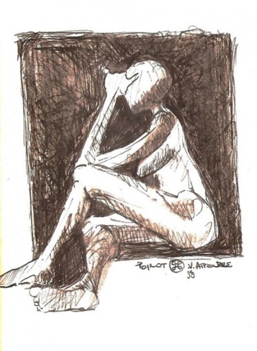 Dessin intitulée "serie v3°g ATTENDRE" par Fredeuhe, Œuvre d'art originale, Autre