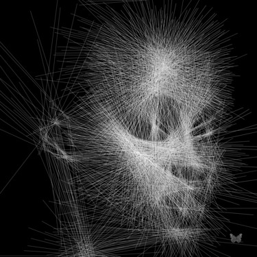 Black Girl 3 (40cm) Arts numériques intitulée "Black Girl 3 (40cm)" par Frédéric Durieu & Nathalie Erin, Œuvre d'art originale, Travail numériqu…