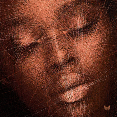 Digital Arts titled "Ethnic Out Of Lines…" by Frédéric Durieu & Nathalie Erin, Original Artwork, 2D Digital Work Mounted on…