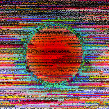 Цифровое искусство под названием "Soleil rouge 2 (ave…" - Frédéric Durieu & Nathalie Erin, Подлинное произведение искусства,…
