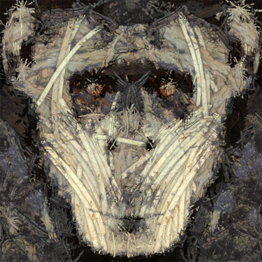 Digitale Kunst getiteld "Chimpanzee Out Of W…" door Frédéric Durieu & Nathalie Erin, Origineel Kunstwerk, 2D Digital Work Ge…