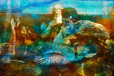 Arte digitale intitolato "Opalescence1" da Frédérique Négrié, Opera d'arte originale, Pittura digitale
