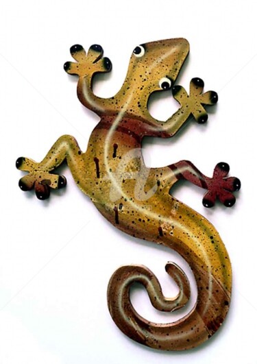 Artcraft titled "Rainbow Gecko 2" by Fred Odle, Original Artwork