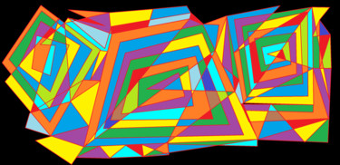 Arts numériques intitulée "zig zag" par Fredreic Bourdon, Œuvre d'art originale, Peinture numérique