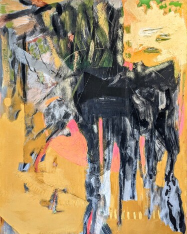 Pintura titulada "Tempera sur toile" por Frédéric Vauge, Obra de arte original, Témpera Montado en Bastidor de camilla de ma…