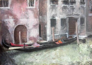 Painting titled "Venecia" by Fredy Vilar, Original Artwork, Acrylic Mounted on Wood Panel