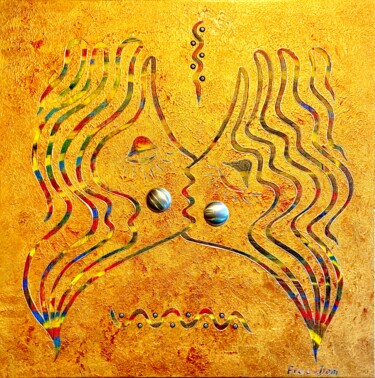 Картина под названием "Vibrato" - Free-Dom, Подлинное произведение искусства, Акрил