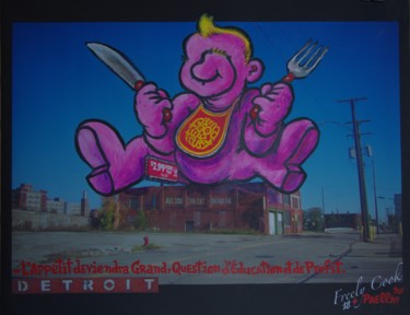 Photographie intitulée "Notre BB à Détroit…" par Freely Cook, Œuvre d'art originale, Photographie manipulée