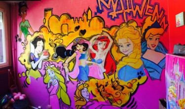 Dibujo titulada "GIRL'S ROOM" por Freesthaii, Obra de arte original, Otro