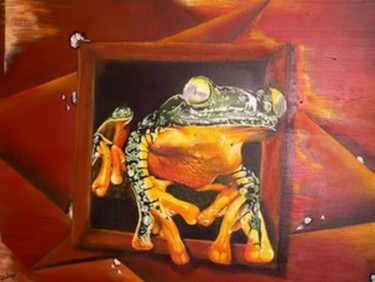 Malerei mit dem Titel "The Frog" von Jaquelin Und Manfred Freiberger, Original-Kunstwerk, Andere