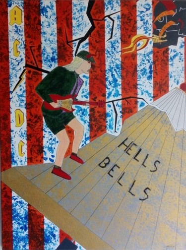 Painting titled "Hells bells" by Stephane Fresny, Original Artwork, Acrylic