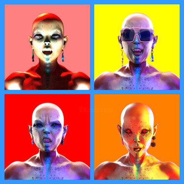 Digital Arts titled "Andy Warhol 4.01" by Freudon Saké, Original Artwork, 3D Modeling