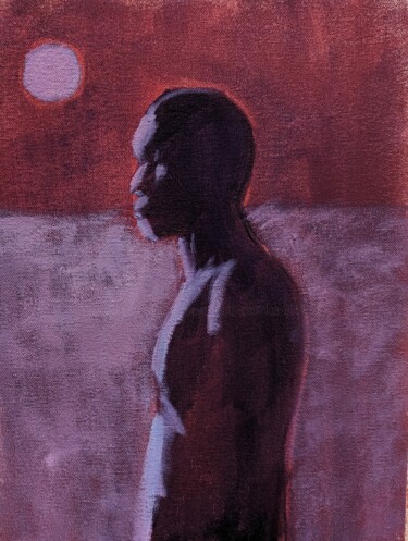 Картина под названием "By the Light of the…" - Freya Platts Costeloe, Подлинное произведение искусства, Масло