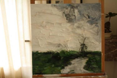 Painting titled "Landscape in Holland" by Dewitte, Original Artwork