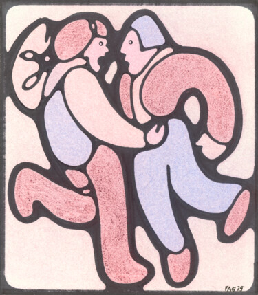 Gravures & estampes intitulée "Homo Ludens" par Friedrich Alexander Großkopf, Œuvre d'art originale, Impression numérique