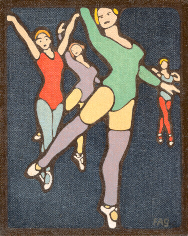 Incisioni, stampe intitolato "Ballettänzerinnen" da Friedrich Alexander Großkopf, Opera d'arte originale, Stampa digitale