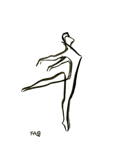 Prenten & gravures getiteld "Tänzerin I" door Friedrich Alexander Großkopf, Origineel Kunstwerk, Digitale afdruk