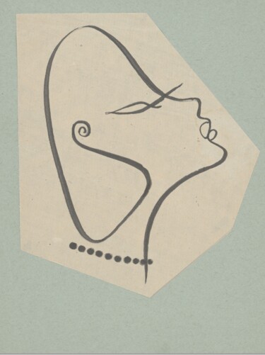 "Weibliche Eleganz" başlıklı Tablo Friedrich Alexander Großkopf tarafından, Orijinal sanat, Mürekkep