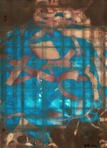Картина под названием "Window" - Friedrich Zettl, Подлинное произведение искусства, Чернила Установлен на картон