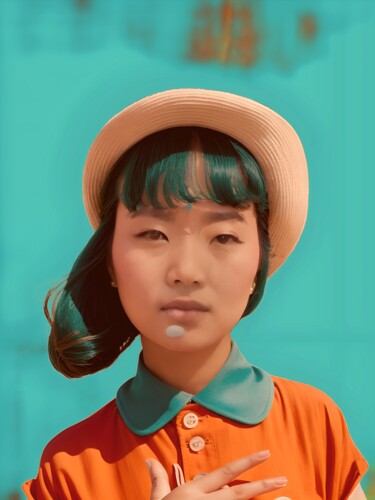 Arte digital titulada "Portrait of a Chine…" por Friedrich Zettl, Obra de arte original, Imagen generada por IA
