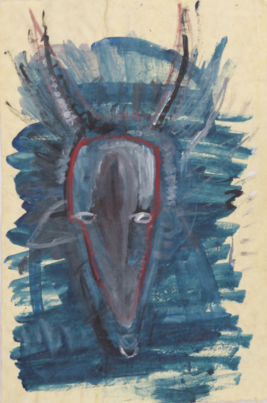 Pintura titulada "Corrida Bleue - Esp…" por Manu Frigerio, Obra de arte original, Oleo